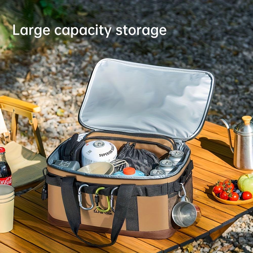 Large Insulated Cooler Bag Outdoor Tactical Cooler for Camping Hiking Durable Leak-Proof Portable Storage Sturdy Handle