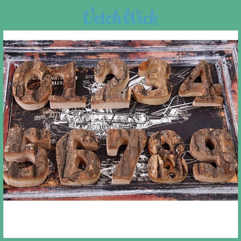 Elegant Vintage Wood Alphabet And Number Wall Hanging Plaque Sign For Home And Wedding Decor