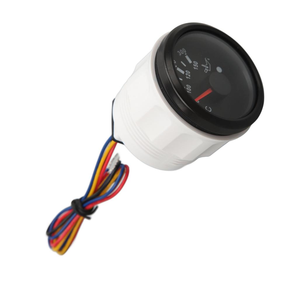 52MM Oil Temperature Gauge  9 to 32V Double Scale Pointer High   Sensors for RVs Yachts Fishing Boats Ships