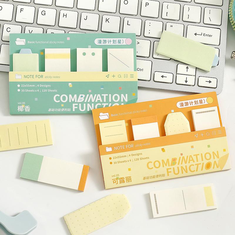 Kawaii Stickers 120/720 Sheets Bookmarks Memo Pad Cute Notepad Sticky Notes Pack School Office Supplies Aesthetic Stationery