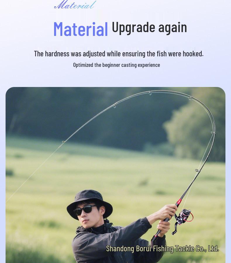 Black Bass Lure Casting Rod Set - Beginner Sea & Long Cast Rod for Asp