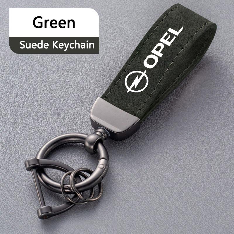 Leather Car Badge Key Chain Ring Pendant For Opel Astra GTC Insignia Antara Meriva Zafira Vectra Mokka Auto Keychain Accessories