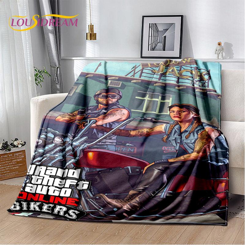 Grand Theft Auto GTA Game Gamer Soft Plush Blanket,Flannel Blanket Throw Blanket for Living Room Bedroom Bed Sofa Picnic Cover
