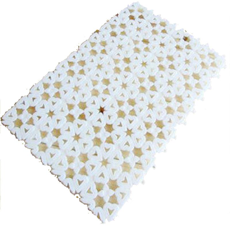 

Сращиваемый пластиковый коврик в клетку для собак, кошек, кроликов, дизайн с полыми отверстиями, противоскользящий коврик для кошачьих туалетов белый