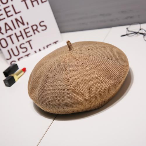 Summer Beret Hats For Women Flat Cap Knit 100% Cotton Hats Lady Girl Berets Hat Bone Female Tocas Painter Hat sun cap