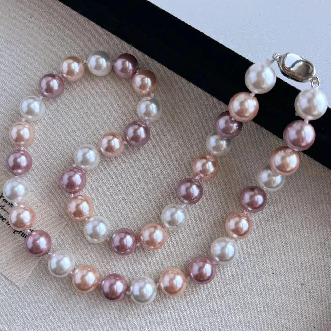 Vintage Emerald Green Quartzite Clavicle Chain Necklace