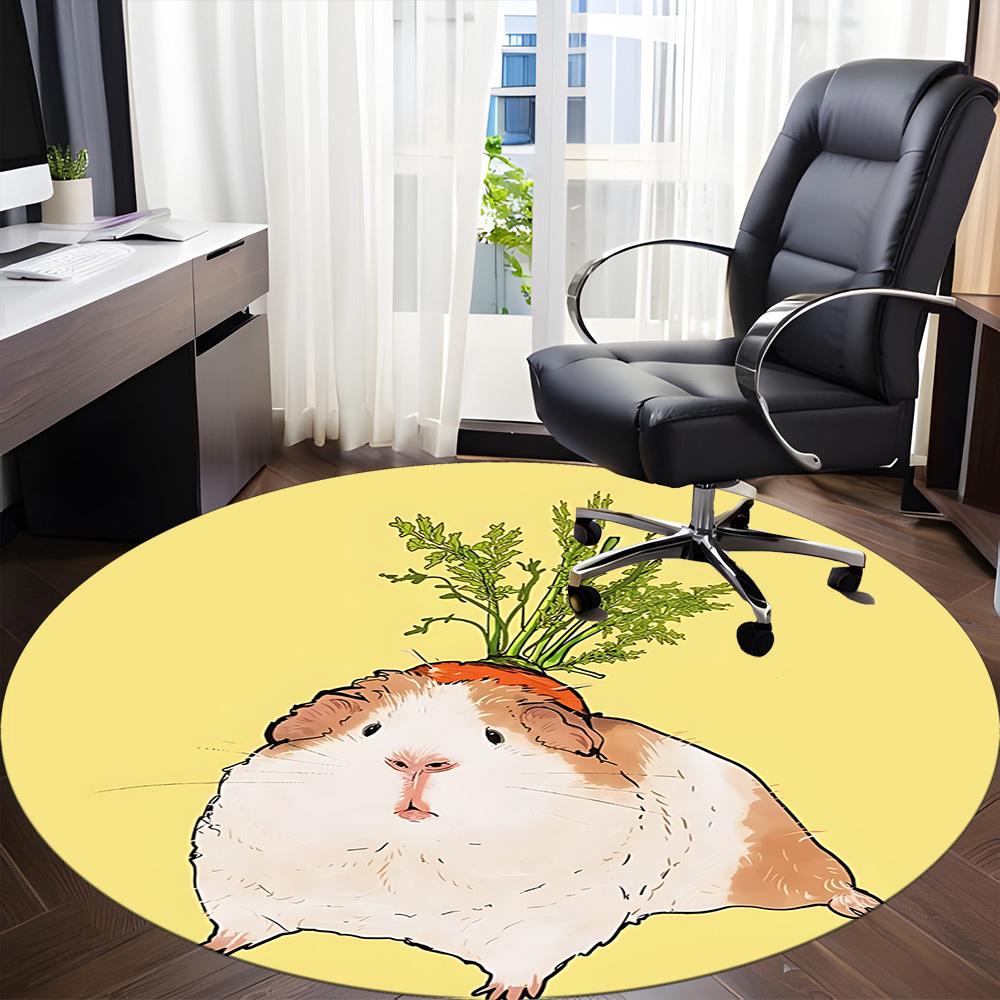 1pc Hamster Carrot Carpet for Office, Non-slip, Soft and Durable Office Rug, Perfect for Office Yy260128067