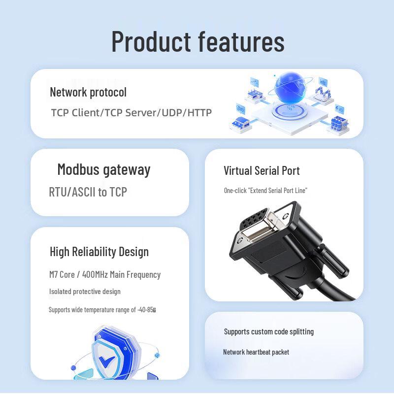 MoweStar 4-Port Industrial Serial To Ethernet Server