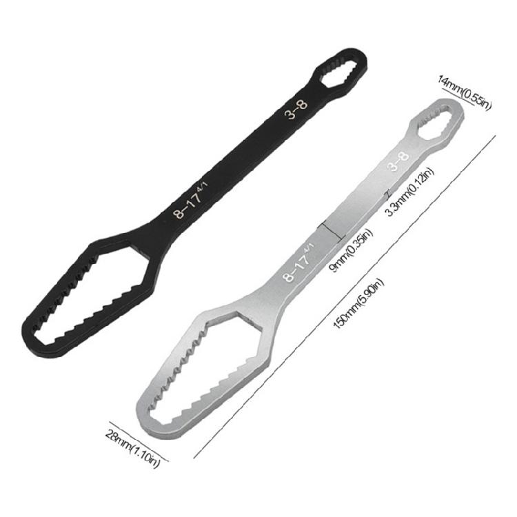 Torx Wrench Double Ended Multifunctional Wrench 6-25mm/3-17mm Self-Tightening