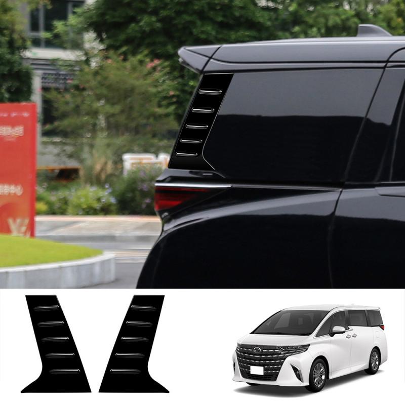 For Toyota Alphard Vellfire 40 Series  2024 ABS Carbon Car Exterior Accessories A D Pillar Trim Rear Window Quarter Cover
