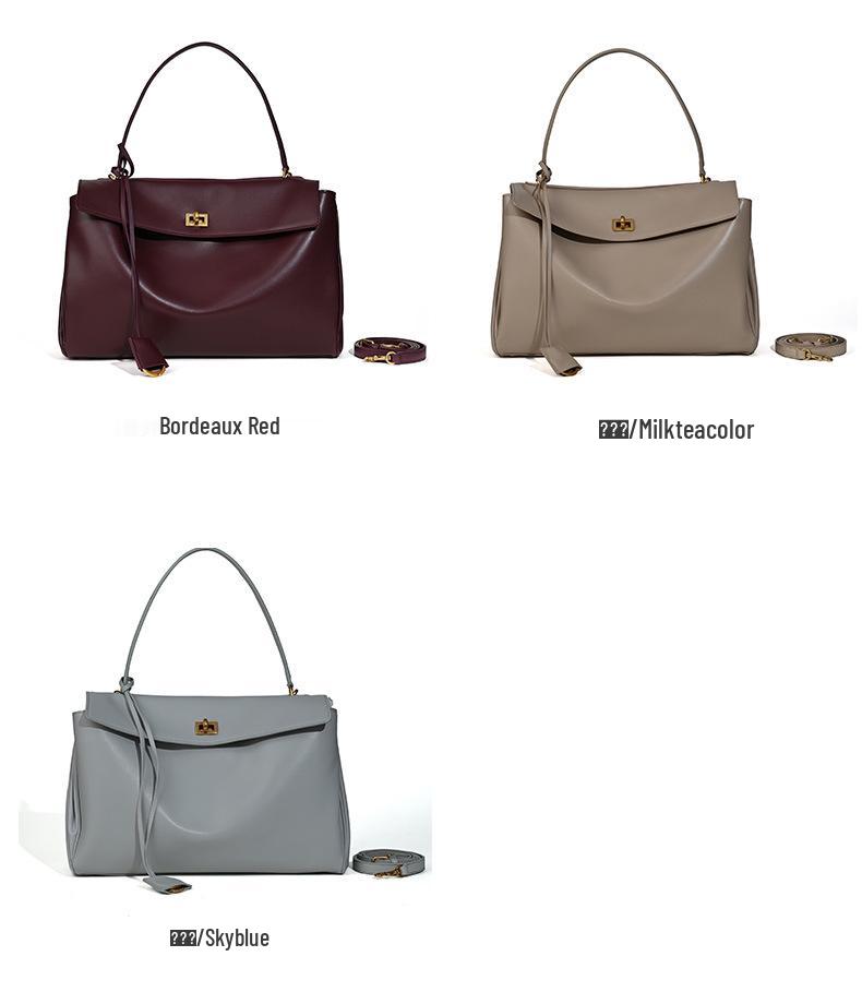 Genuine Leather Women's Large Capacity Rodeo Tote: Cross-border Hot-Selling Cowhide Shoulder Bag for Commute