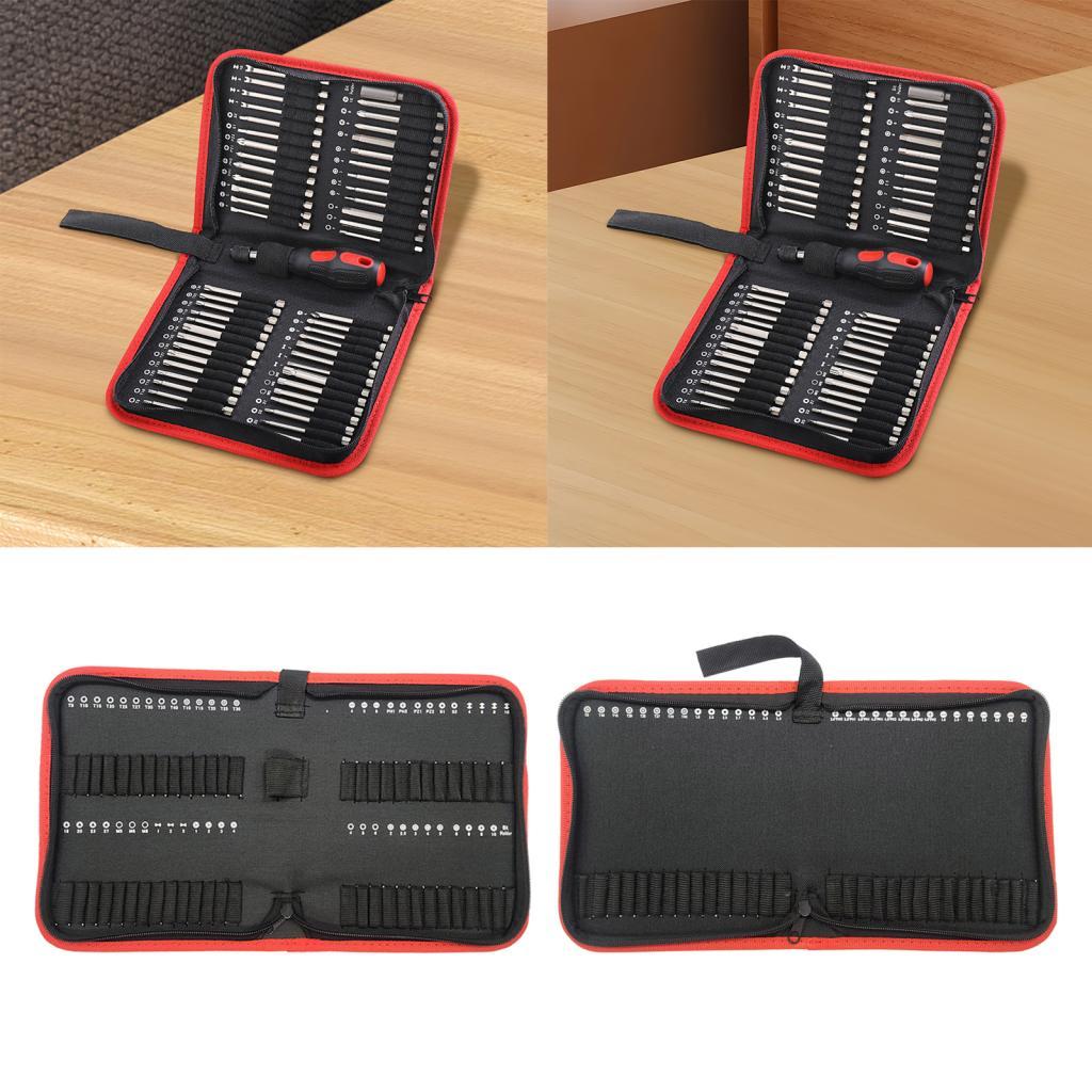 Premium Bit Tool Pouch with Zipper Durable Oxford Cloth Small Tool Storage Bag for Carpenter Electrician