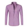 Camisa Casual de Cuatro Estaciones para Hombre Corte Slim Edición Negocios Diseño de Cremallera Anti-Acceso