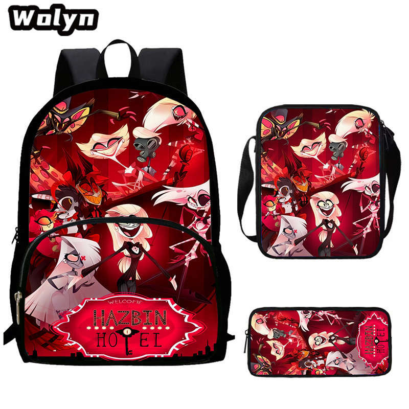 Hell Inn Hazbin Hotel Student School Bag High Value Leisure Oxford Ridge Relief Backpack