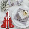 4pcs Christmas Cutlery Bag Pocket Fork Knife Spoon Holder