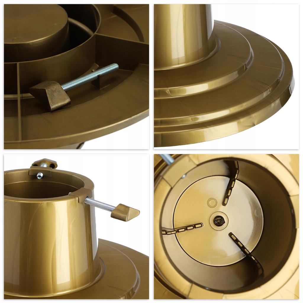 KADAX Stojak Pod Choinkę Choinkowy Podstawka Na Choinkę 2 m Złoty