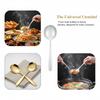 New Household Public Serving Spoon Stainless Steel Soup Colander Spoon For Ice Cream Dinner Spoons Rice Salad Kitchen Tableware