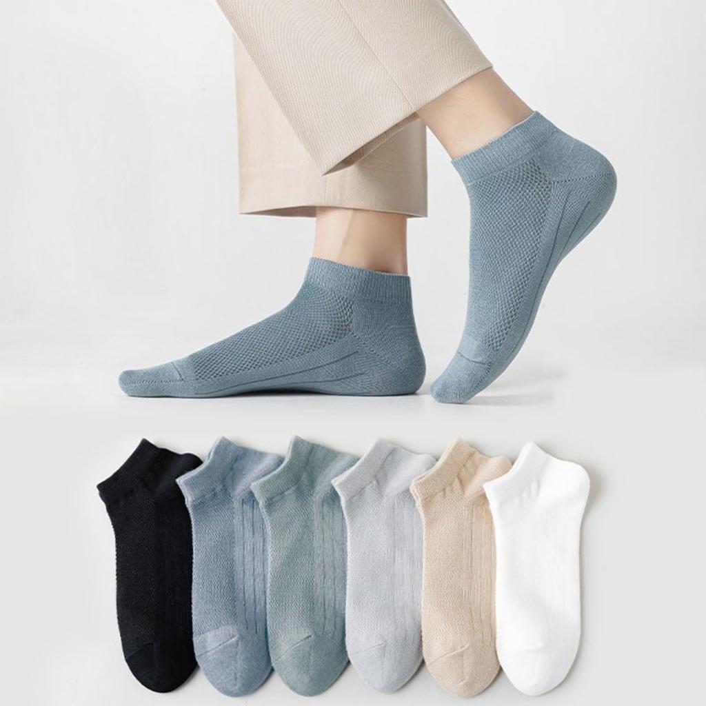 Men Breathable Mesh Athletic Low Cut Socks Lightweight Moisture Wicking Thin Sports Ankle Socks for Daily Wear