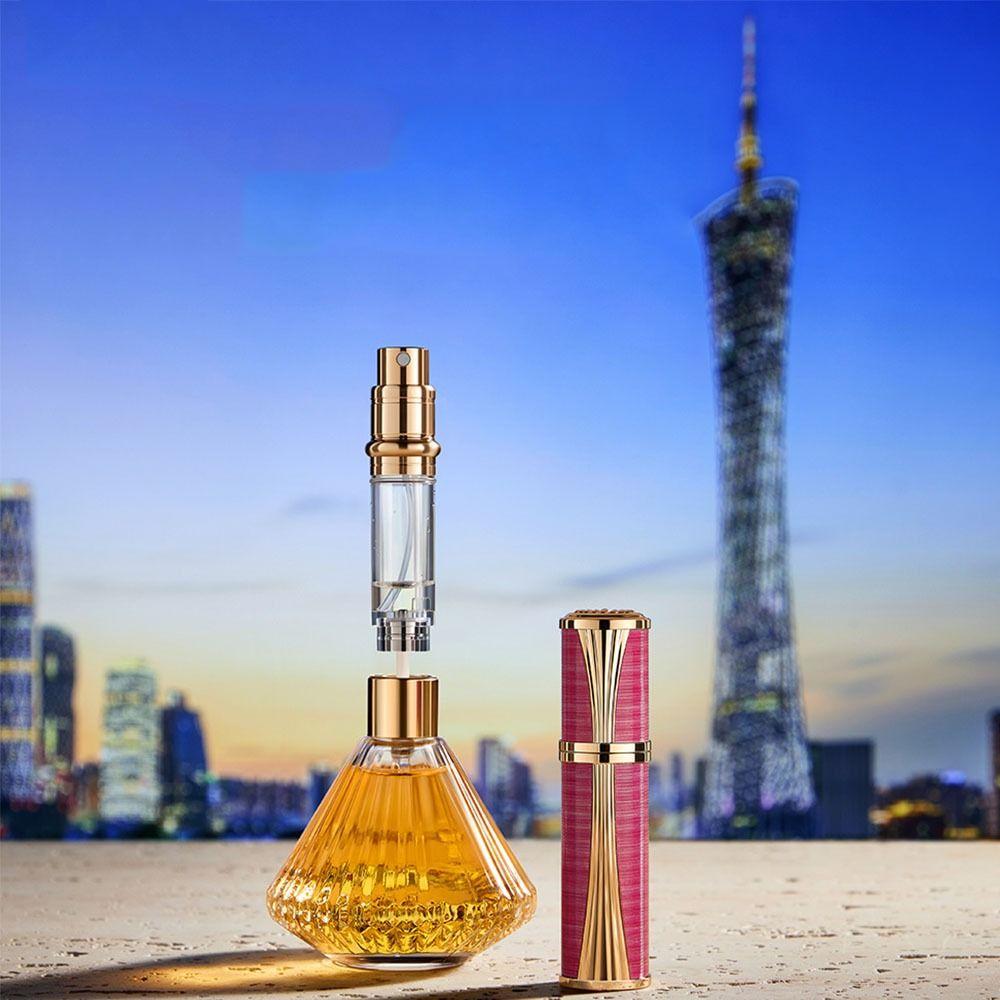 Samopompująca Skórzana Butelka z Rozpylaczem Wielokrotnego Użytku Drobna Mgiełka Butelka Napełniana od Dołu Szczelny Atomizer 5ml na Zapach