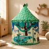Freestanding Playhouse with Woodland Print Indoor Outdoor for Bedroom
