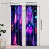 Elegant Set Of 2 Curtain Plane Printing Vibrant Cyberpunk Anime Girl Durable Polyester Fabric Without Rod Holiday Ldeal Made
