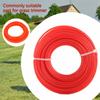 Rund Trimmersnøreline for Gressklipper Ryddesag Kantklipper Strimmer Rød 2,4 mm*15 m