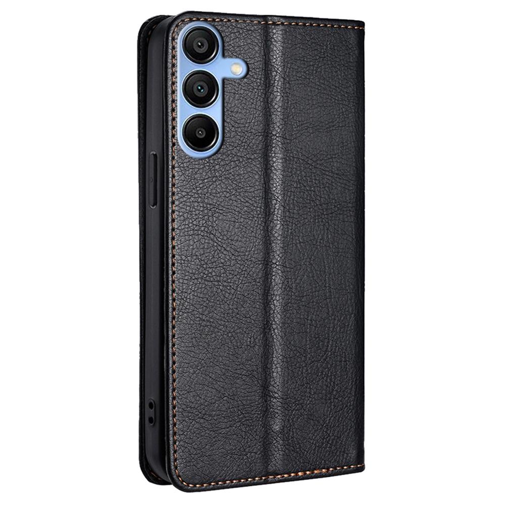 For Samsung Galaxy A15 4G/A15 5G Case Solid Color PU Leather Magnetic Closing Phone Guard Cover