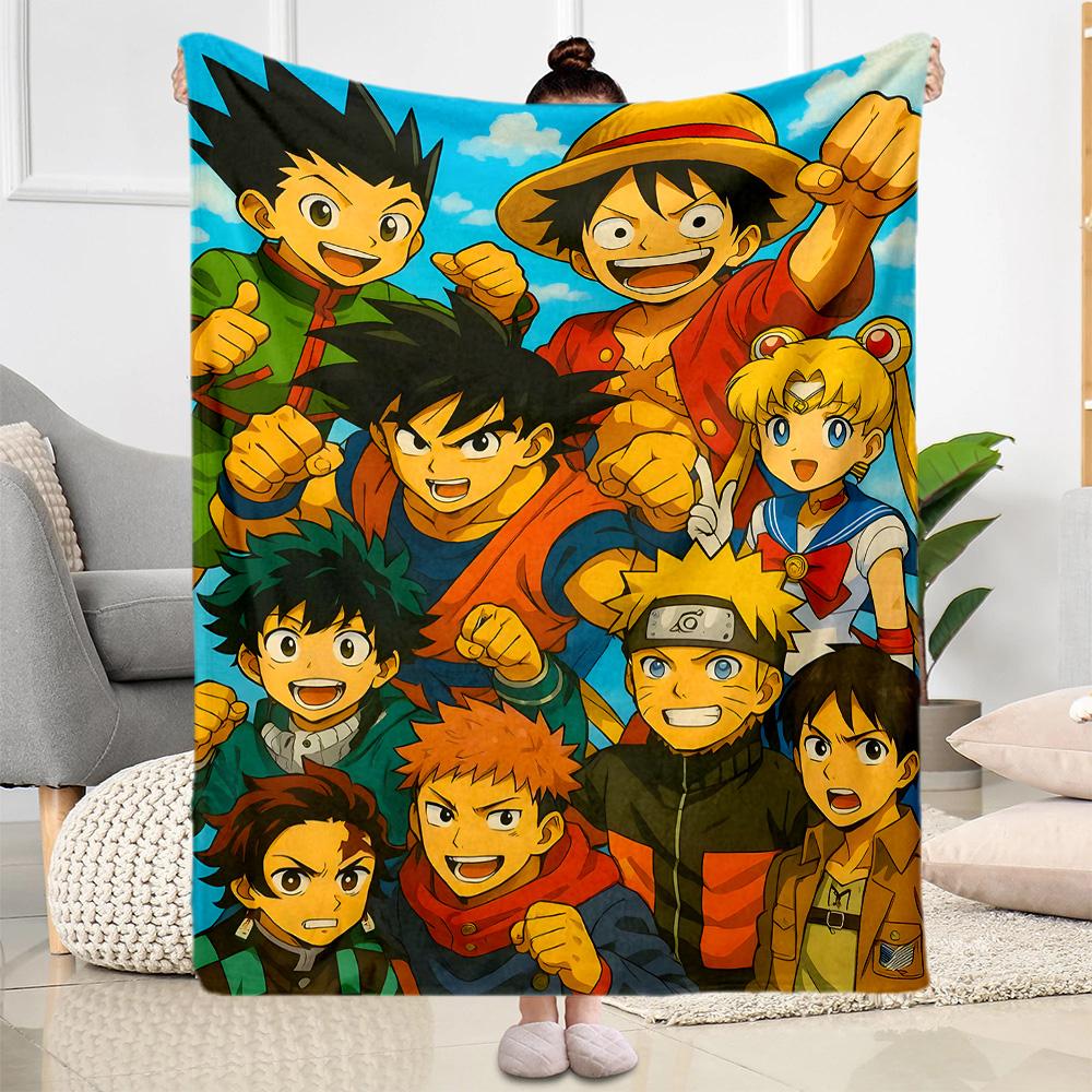 One Piece Adventure Flannel Blanket-Soft and Suitable for Sofas,Beds,Offices,Travel,All Seasons,Great Gift for Holidays and Birthdays.