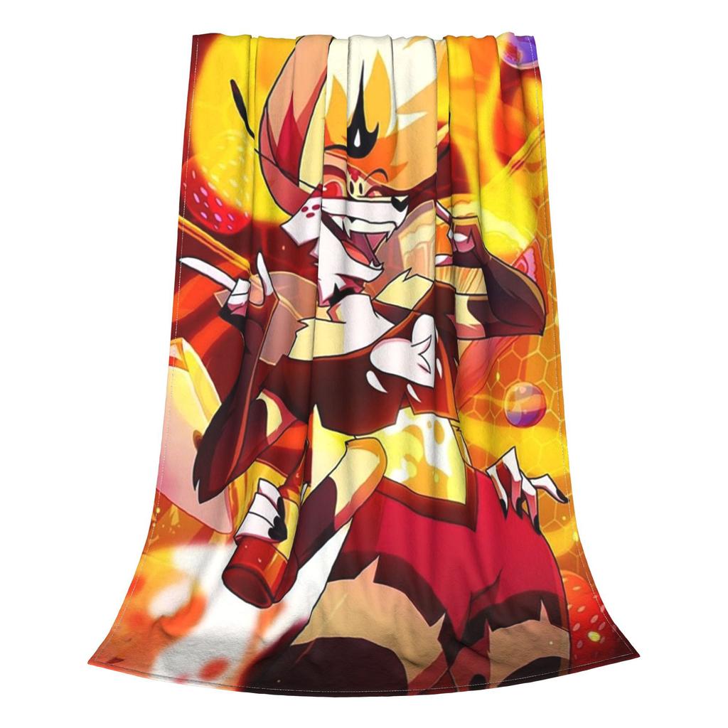 Koc flanelowy Helluva Boss Beelzebub Ciepłe pluszowe koce Miękki narzuta na łóżko Salon Dom Podróż Kanapa