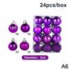 24 stk 3 cm Julekuler Sett Juletre Hengende Anheng Julepynt Hjemmefest Hengende Ornament Årspynt