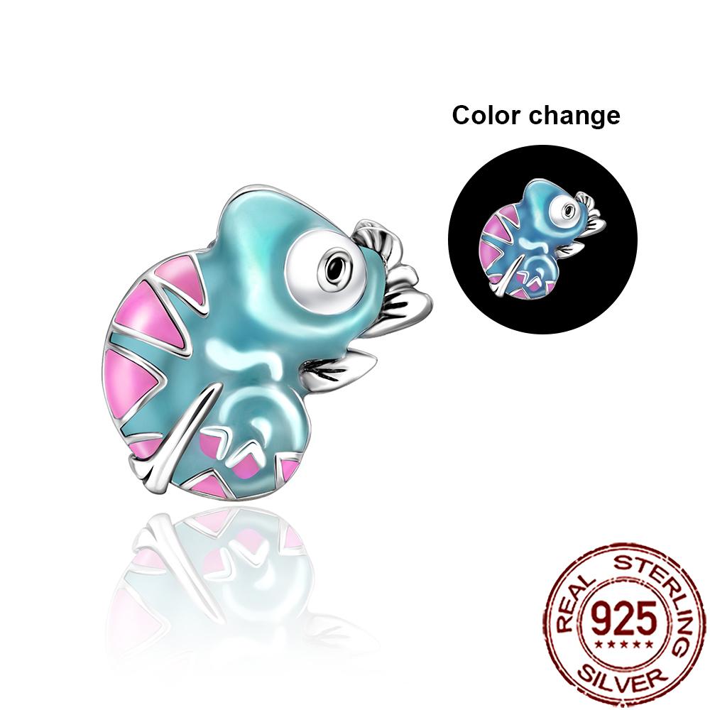 New Charms Copper Cat Dog Flamingo Chameleon Axolotl Animal Beads Fit Bracelet Necklace Women Diy Jewelry