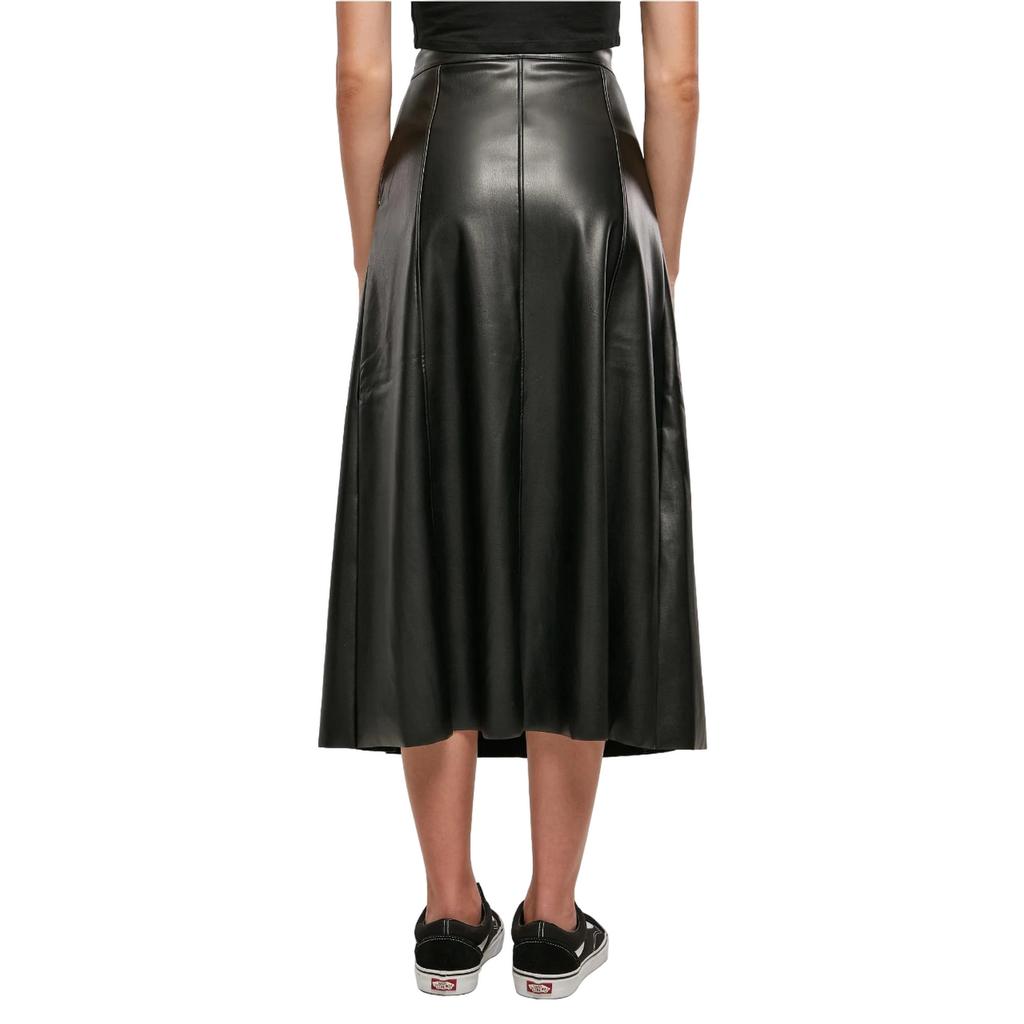 Urban Classics Womens/Ladies Synthetic Leather Midi Skirt