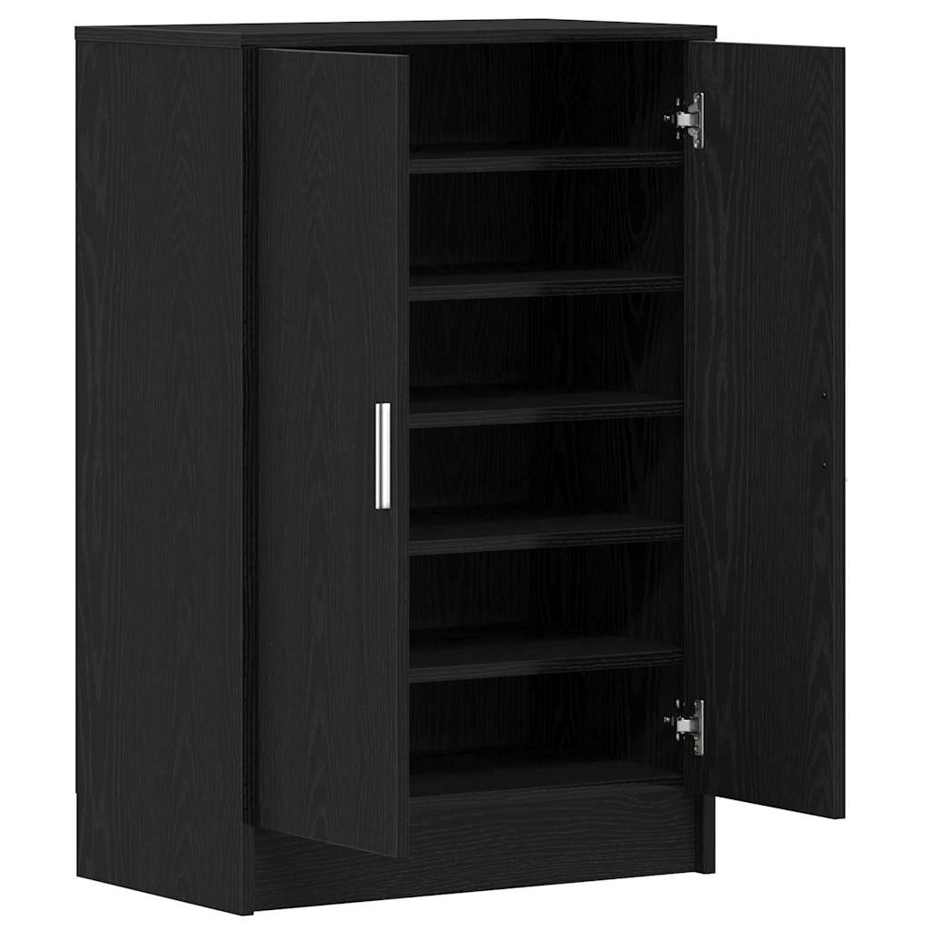 Shoe Cabinet Black Oak Effect 60 X 35 X 92 Cm Particleboard