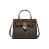 MK Hamilton Monograma Commuter Design de Moda Couro e Couro Sintético Bolsa de Ombro Transversal Tote Pequena 35F1GHMS1B-MARROM