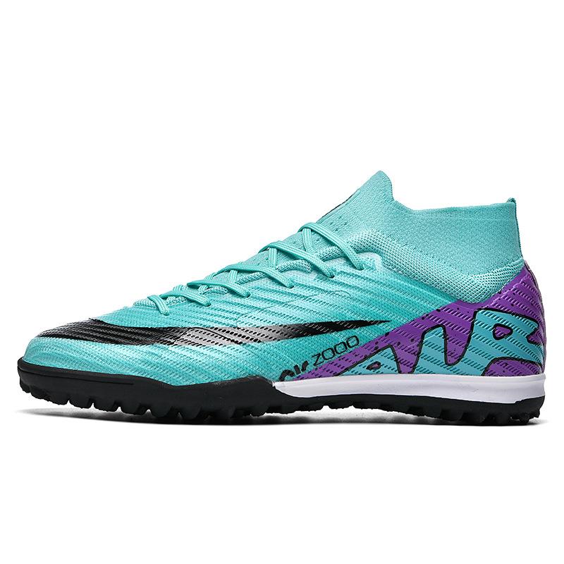 New High Top Football Shoes Long Nail Football Shoes Tf Broken Nail Training Shoes Football Men'S Models