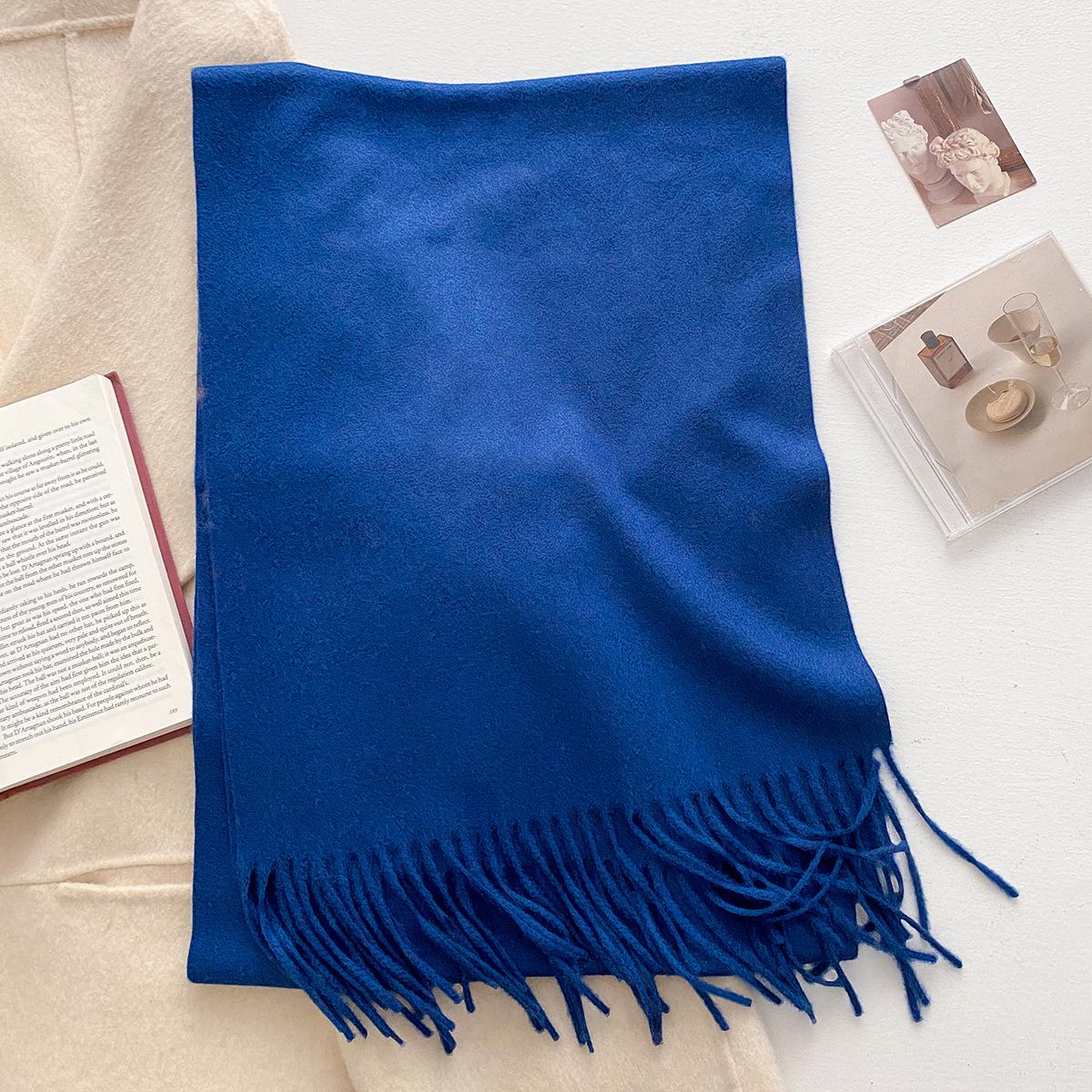 

30*180cm Wool Scarf Women Luxury Solid Color Winter Warm Fashion Scarves Tassel Shawls Pashmina Lady Soft Wraps 30x180cm