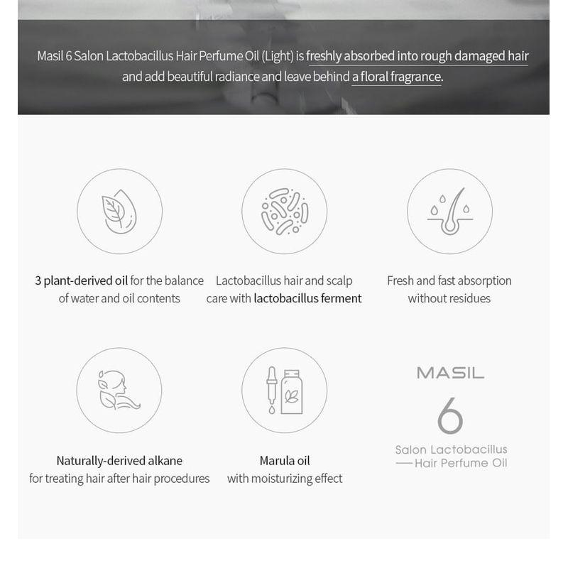 MASIL - 6 Salon Lactobacillus Hair Perfume Oil Light