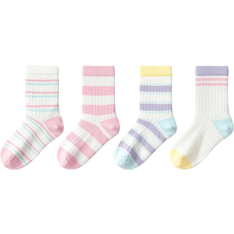 Balabala Kids' Spring/Autumn Mid-Calf Cotton Socks