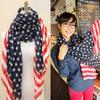 US Flag Wrap Shawl Patriotic Scarf for Festival Party Holiday Celebration Scarf