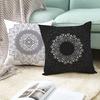 Black and White Ethnic Style Elephant Print Car Cushion Cover Sofa Pillow Cover Homewares