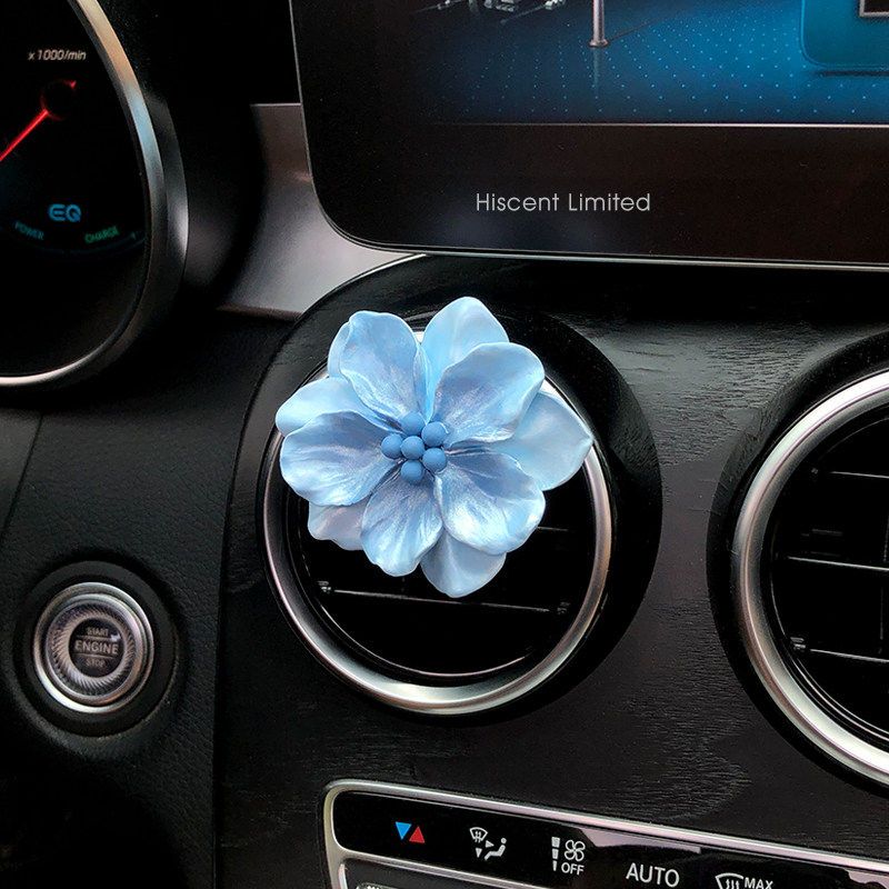 Butterfly Flower Car Air Freshener Car Vent Decoration Ornament Pink Car Interior Accessories Aroma Diffuser Stone for Women Pearlescent Blue Camellia