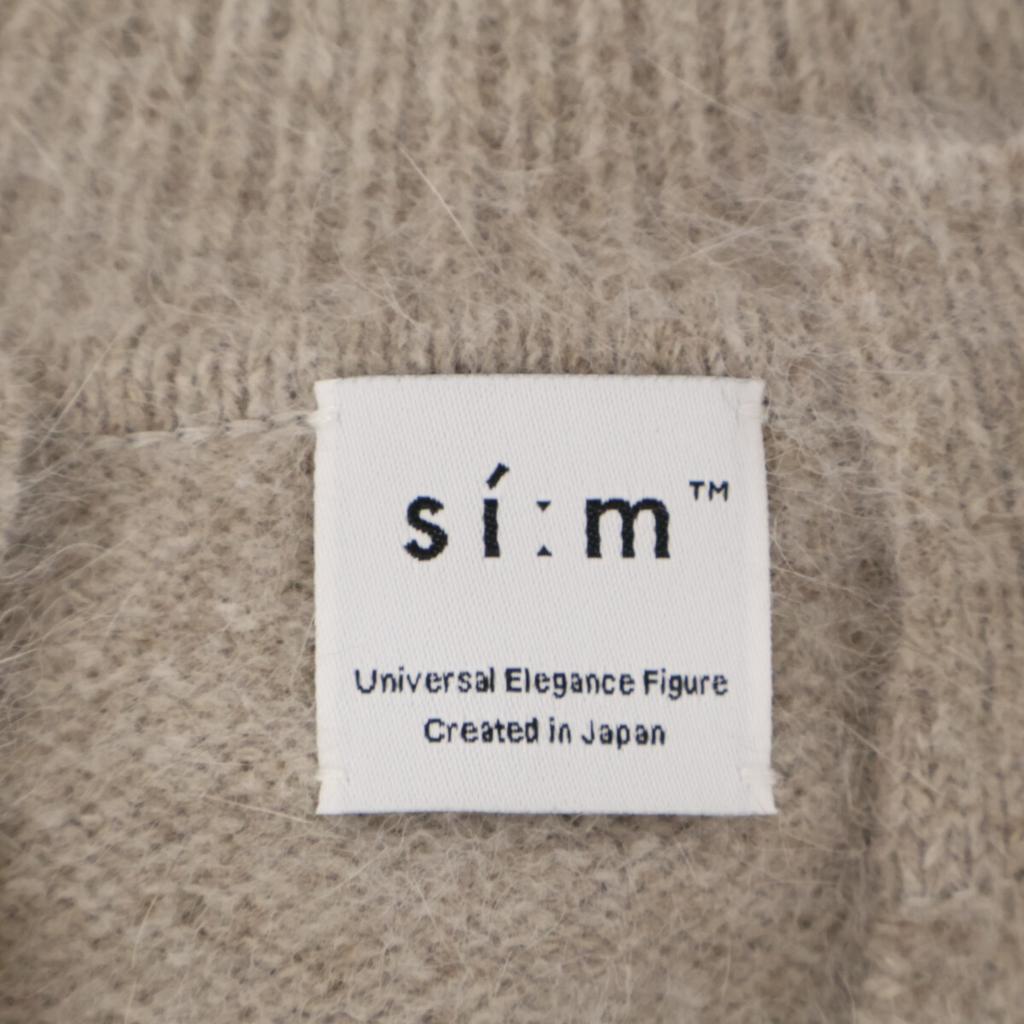 Si:m Beige Yamagataknit Fox Wool Knit Tops 38 beigeUsed