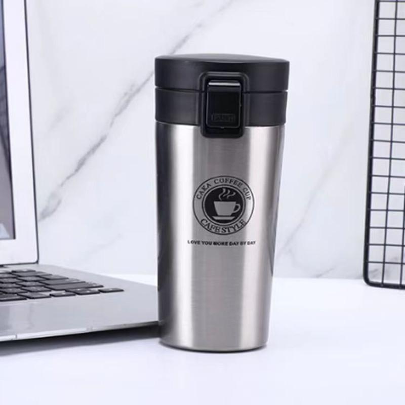 500ML Thermos Coffee Cup Tea Mug Double Layer Stainless Steel Vacuum Insulated Metal Thermos Outdoor Sports Water Bottle