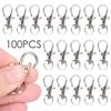 25/50/100/200Pcs Swivel Lobster Clasp Stainless Steel Key Ring Clasp Portable Dring Snap Buckle Jewelry DIY Crafts Lanyard Chain