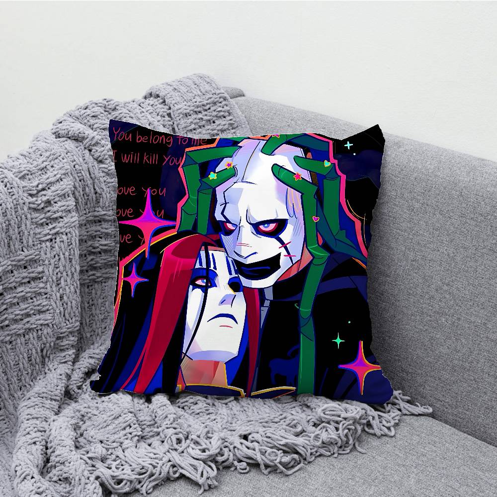 S-Slipk-notS Chibi Pillow Case For Sofa Decor Car Office Room Printing Cushion Cover Decorations and Protector