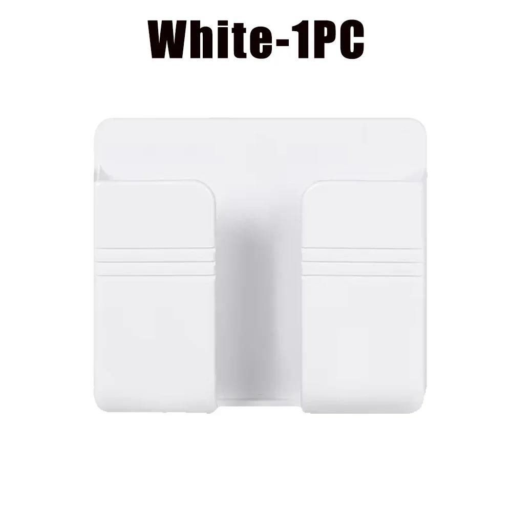 Smartphone Charging Station Wall Mount Multifunction Dock Storage Organizer Box Remote Control Holder Shelf Bracket Space Cup Holders 5