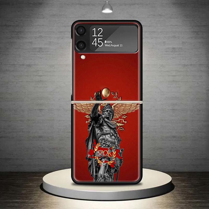 SPQR Roman Imperial Legionv Phone Case For Samsung Galaxy Z Flip 7 6 5 4 3 5G Shockproof Cover Z Flip7 Flip6 ZFlip5 Flip3 Flip4
