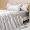 100% Ägyptische Baumwolle 4/6-teiliges Bettwäsche-Set Luxuriöses Bettwäsche-Set Spannbetttuch mit Gummizug Laken Kissenbezug Seidig Bequem