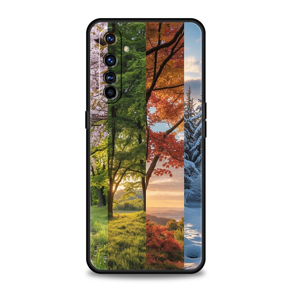 Beautiful Nature Forest Tree Phone Case For Realme 13 12 10 9 8 7 GT3 GT5 GT2 Pro Plus 5G C21 C25 C35 GT Neo 2 3 3T 5 Cover