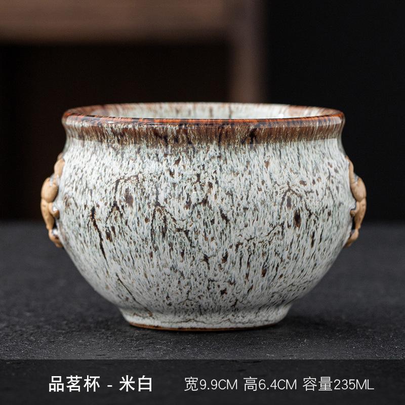 Jian Relief Gold Bull Zhan Ceramic Change Master Jun Kiln Large Kung Fu Personal Tasting Tenmoku Glaze Tea Cup